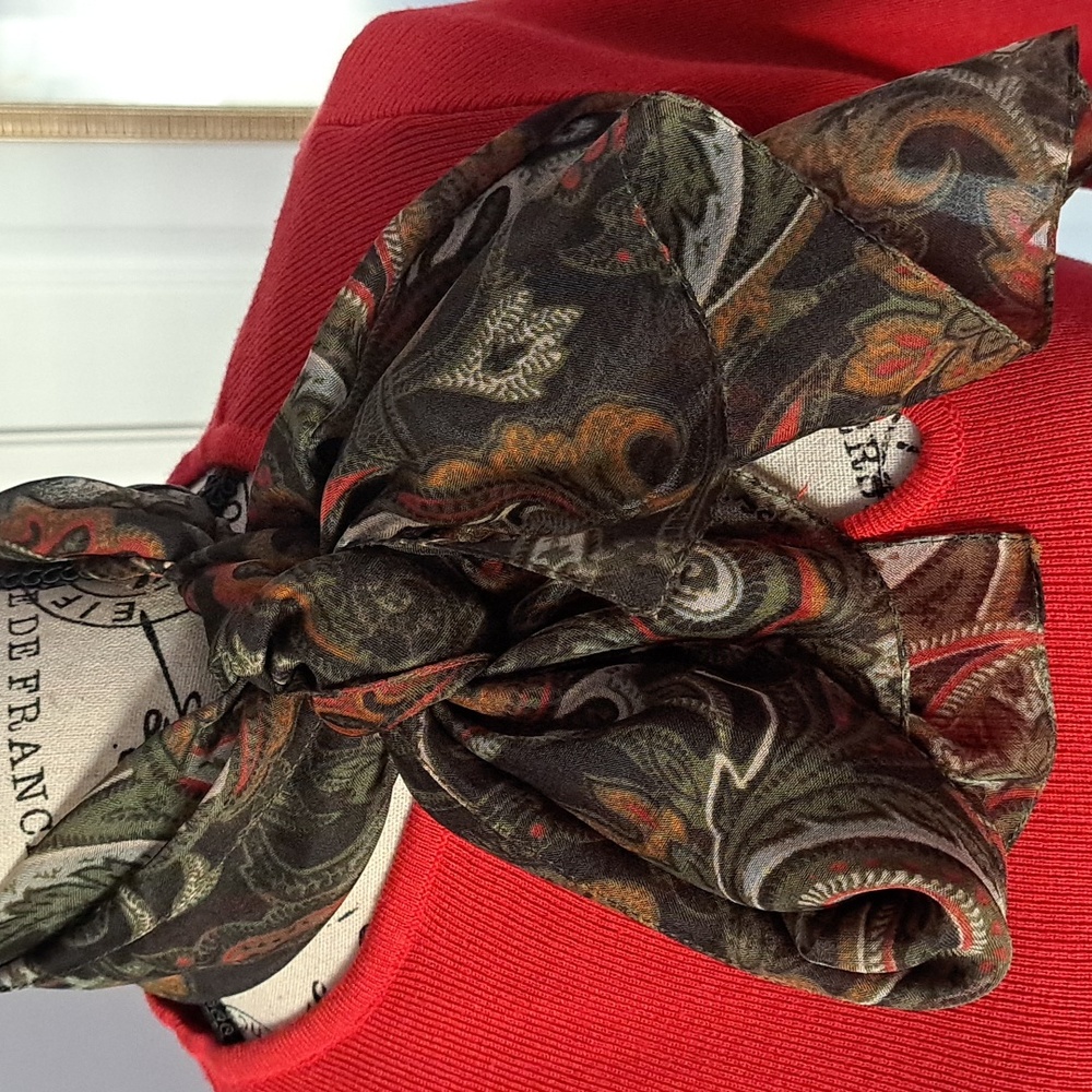 Sheer paisley print scarf